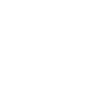 Logo Viajes Amarterra blanco PNG